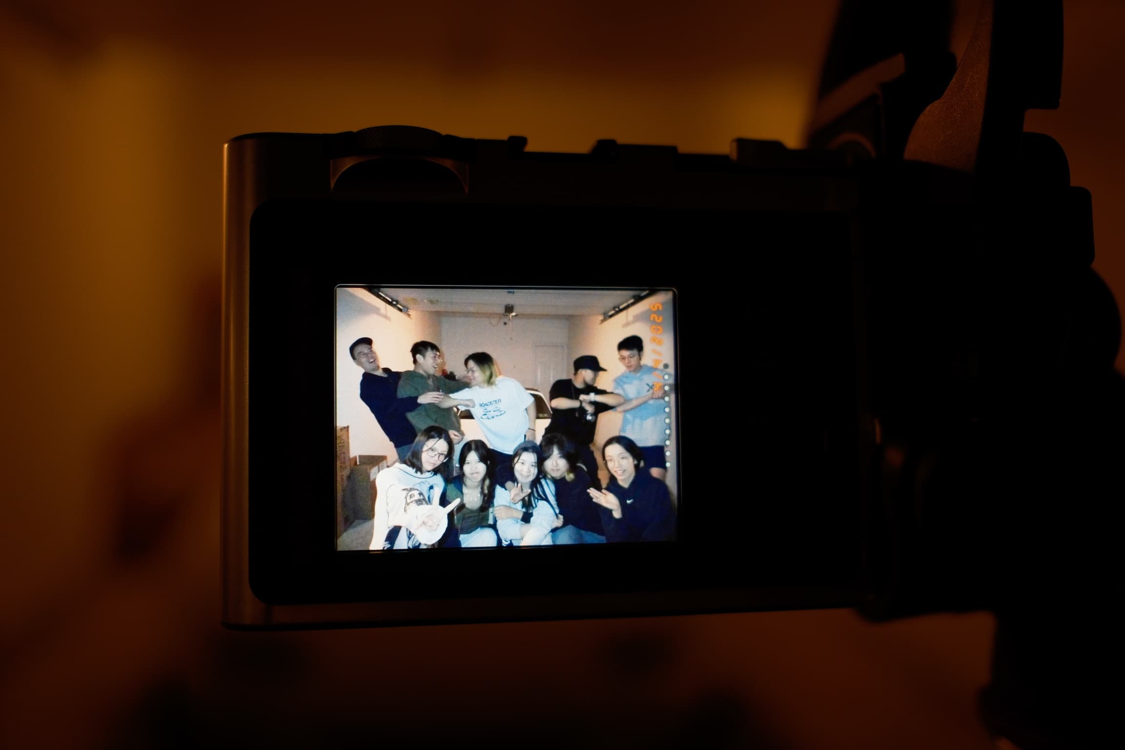 In front of Messi's garage